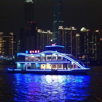 浦江游船租赁上海租浦江游览12号小型游览船租赁游轮婚宴